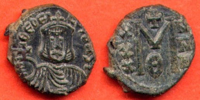 kosuke_dev ビザンツ帝国 テオフィロス 829-842年 フォリス 青銅貨 極美品