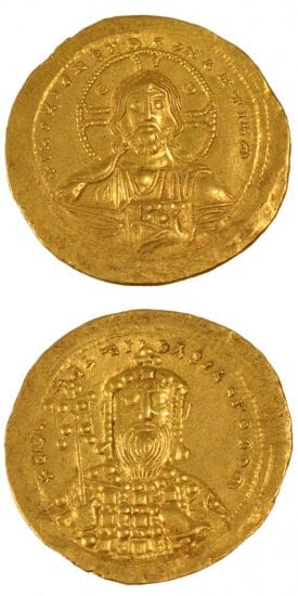 kosuke_dev ビザンツ帝国 コンスタンティン8世 1025-1028年 ヒスタメノン・ノミスマ 金貨 準未使用