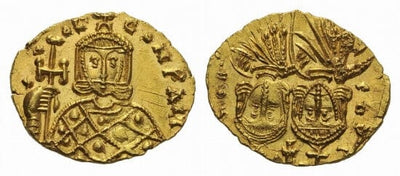 kosuke_dev ビザンツ帝国 コンスタンティノス5世 741-775年 ソリダス 金貨 未使用