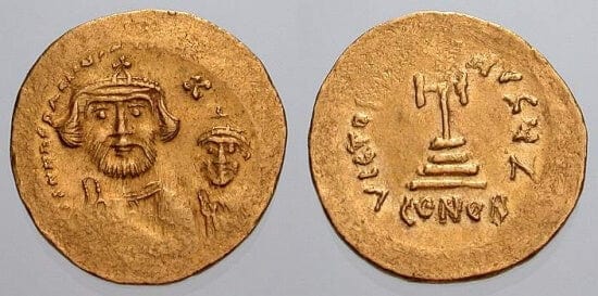kosuke_dev ビザンツ帝国 ヘラクレイオス 613-6638年 ソリダス 金貨 美品