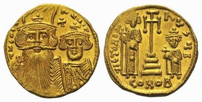 kosuke_dev ビザンツ帝国 コンスタンス2世 641-668年 ソリダス 金貨 未使用