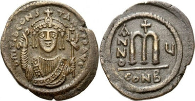kosuke_dev ビザンツ帝国 コンスタンティノープル ティベリウス2世 578-582年 ４０ヌンミ 銀貨