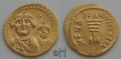 kosuke_dev ビザンツ帝国 ヘラクレイオス 610-641年 ソリダス 金貨 極美品