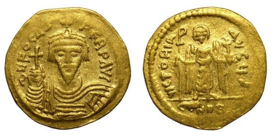 ビザンツ帝国 フォカス 602-610年 ソリダス 金貨 美品 | アンティーク 