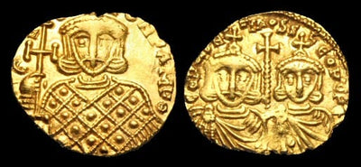 kosuke_dev ビザンツ帝国 レオ3世 レオ4世 コンスタンティノス5世 751-775年 ソリダス 金貨 VERY RARE