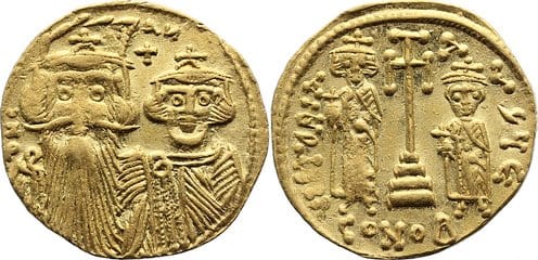 kosuke_dev ビザンツ帝国 コンスタンス2世 641-668年 ソリダス 金貨 極美品