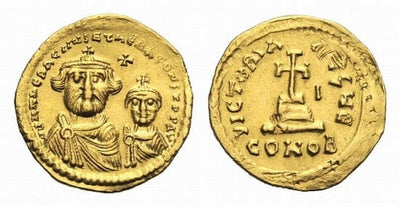 kosuke_dev ビザンツ帝国 ヘラクレイオス 613-641年 ソリダス 金貨 極美品