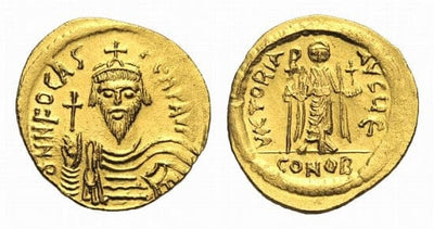 ビザンツ帝国 フォカス 602-610年 ソリダス 金貨 未使用-極美品