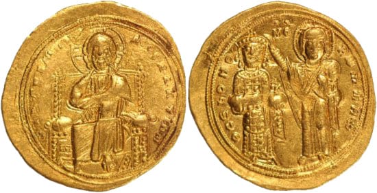 ビザンツ帝国 ロマノス3世アルギュロス ヒスタメノン・ノミスマ金貨 1028-1034年 極美品