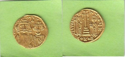 kosuke_dev ビザンツ帝国 コンスタンス2世 ソリダス金貨 641-668年 未使用