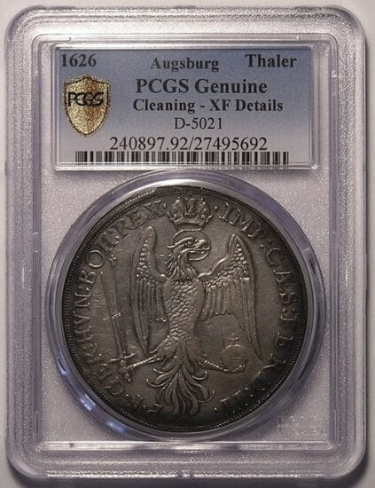 kosuke_dev PCGS アウグスブルグ イーグル 1626年 ターレル 銀貨 XF