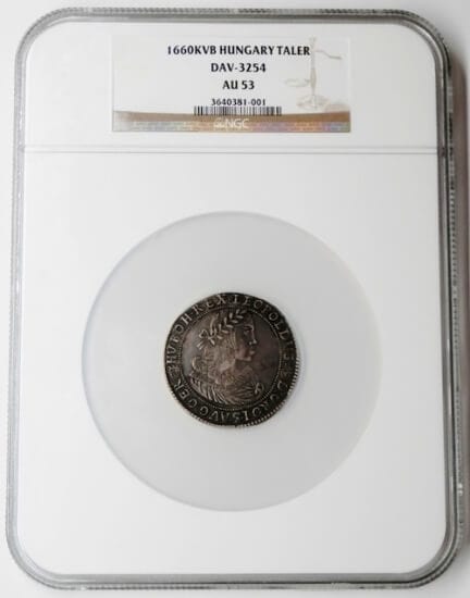 kosuke_dev NGC ハンガリー レオポルト1世 1660年 ターレル 銀貨 AU53