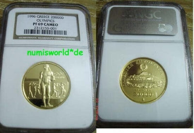 kosuke_dev 【NGC PF69CAMEO】ギリシャオリンピック記念金貨 20000ドラクマ 1996年 プルーフ