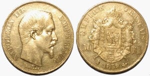 kosuke_dev 【PCGS AU53】フランス ナポレオン3世 50フラン硬貨 1859年