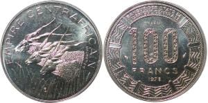 kosuke_dev 【PCGS SP66】中央アフリカ共和国 100フラン硬貨 1978年