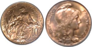 kosuke_dev 【PCGS MS65】フランス ダニエル・デュピュイ 10サンチーム銅貨 1902年