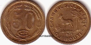 kosuke_dev 【PCGS MS64】ジブチ共和国 50サンチーム硬貨 1921年