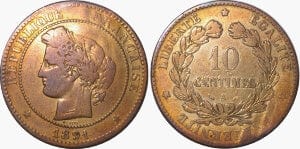 kosuke_dev 【PCGS MS64】フランス マリアンヌ 10サンチーム銅貨 1891年