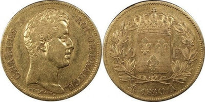 kosuke_dev 【PCGS XF45】フランス シャルル10世 40フラン硬貨 1830年