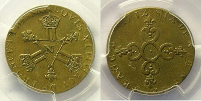 kosuke_dev PCGS ルイ14世 1712年N 6 デニール 金貨 MS62