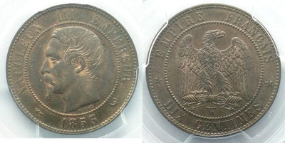 kosuke_dev PCGS ナポレオン3世 1853年W 10 サンチーム 硬貨 MS64