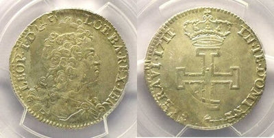kosuke_dev PCGS ロレーヌ公国 レオポルド1世 1711年 テストン 銀貨 AU55
