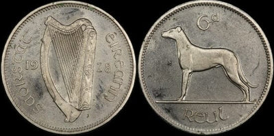 kosuke_dev PCGS アイルランド ハープと犬 1947年 6 ペンス 白銅貨