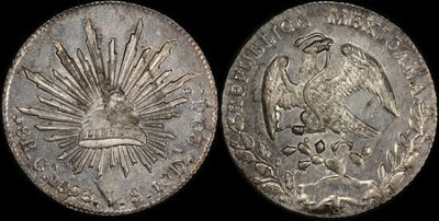 kosuke_dev PCGS メキシコ グアダラハラ 1893年 8 レアル 銀貨 MS61