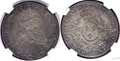 kosuke_dev 【NGC MS62】中世フランス ブルボン朝 ルイ15世 AD1715--1774年 1726年 エキュ硬貨