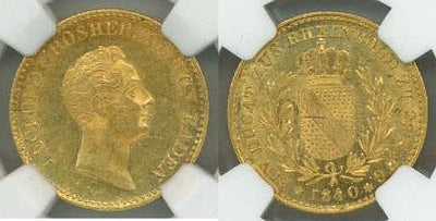 【NGC MS62】バーデン公 レオポルト・フォン・バーデン ターレル金貨 1840年
