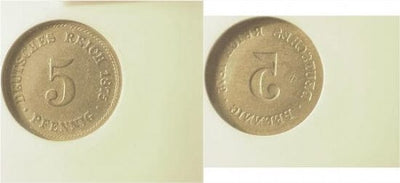 kosuke_dev 【NGC AU50】ドイツ 5ペニヒ硬貨 1875年
