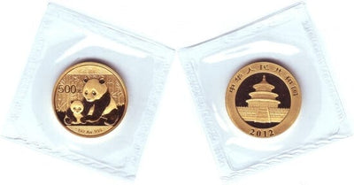 中国 パンダ 2012年 500 元 金貨 UNC