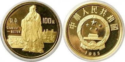 kosuke_dev 中国 孔子 1985年 100元 金貨 プルーフ
