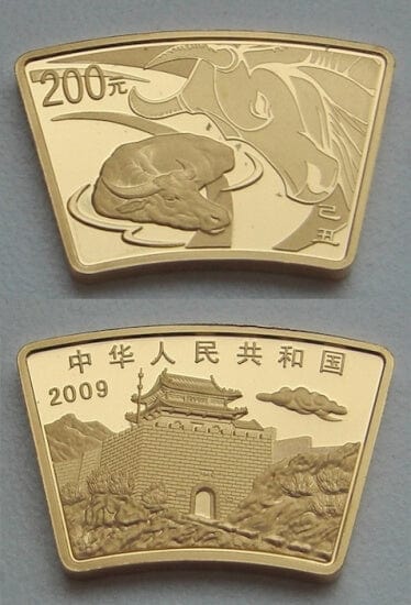 kosuke_dev 中国 牛年 2009年 200元 金貨 プルーフ