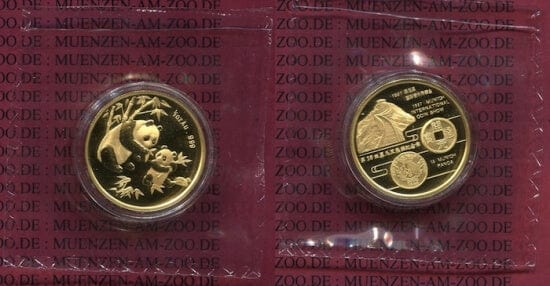 中国 パンダ ミュンヘンショー 1997年 金貨 プルーフ