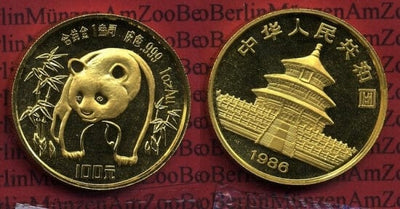 kosuke_dev 中国 パンダ 1986年 100元 金貨 未使用