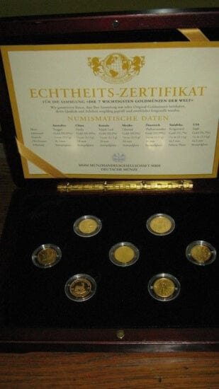 中国 アメリカ メキシコ カナダ コインコレクション 2007年 金貨 7枚セット 未使用-プルーフ
