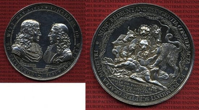 kosuke_dev オランダ デ・ウィット兄弟 1672年 銀メダル 美品+