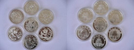 kosuke_dev 中国 パンダ銀貨 1989～1995年セット プルーフ