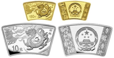 中国 辰年 龍 150元金貨・10元銀貨セット 2012年 プルーフ