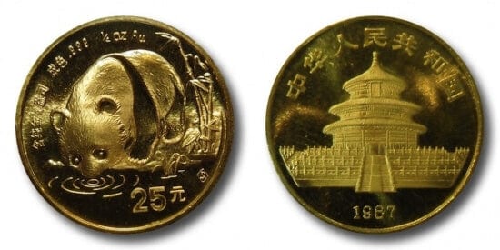 kosuke_dev 中国 パンダ金貨 1/2oz 50元 1987年 未使用