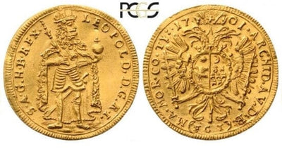 kosuke_dev 【PCGS AU】神聖ローマ帝国 レオポルド1世 ダカット金貨 1701年