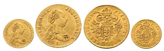 神聖ローマ帝国 オーストリア ダカット金貨 1780年 極美品