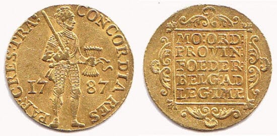 神聖ローマ帝国 ユトレヒト ダカット金貨 1787年 極美品