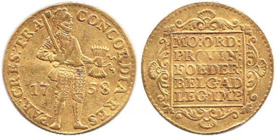 kosuke_dev 神聖ローマ帝国 ユトレヒト ダカット金貨 1758年 極美品