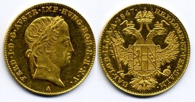 kosuke_dev オーストリア フェルディナンド1世 ダカット金貨 1847年 極美品