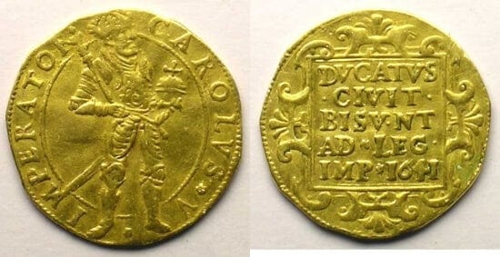 kosuke_dev 神聖ローマ帝国 フランク王国 ダカット金貨 1641年 美品