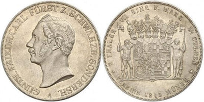 kosuke_dev 神聖ローマ帝国 ギュンターフリードリヒカール2世 1845年 ダブルターレル 銀貨 未使用-極美品