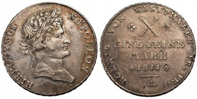 kosuke_dev ドイツ ヴェストファーレン ヒエロニムス ナポレオン 1811年 ターレル 銀貨 美品+