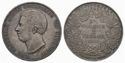 kosuke_dev 神聖ローマ帝国 ポール･フリードリヒ･アウグスト 1840年 ダブルターレル 銀貨 美品+